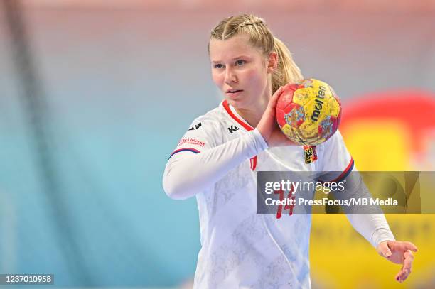 Kamila Kordovska of Czech Republic in action during 25th IHF Women's World Championship match between Hungary and Czech Republic on December 4, 2021...
