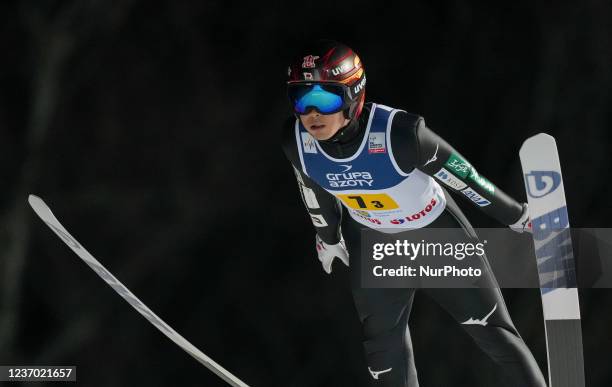 Junshiro Kobayashi during the FIS Ski Jumping World Cup In Wisla, Poland, on December 4, 2021.