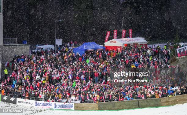 Kibice during the FIS Ski Jumping World Cup In Wisla, Poland, on December 4, 2021.