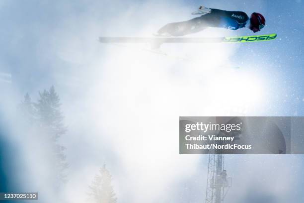 Terence Weber of Germany competes during the Individual Gundersen HS138/10km at the FIS World Cup Nordic Combined Men Lillehammer at on December 5,...