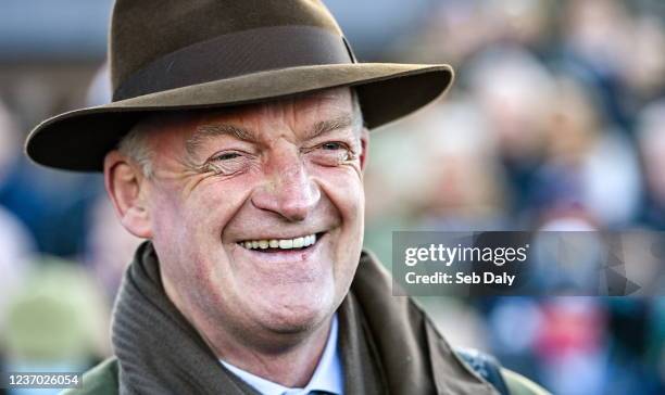 Kildare , Ireland - 5 December 2021; Trainer Willie Mullins after sending out Allaho to win the John Durkan Memorial Punchestown Steeplechase at...