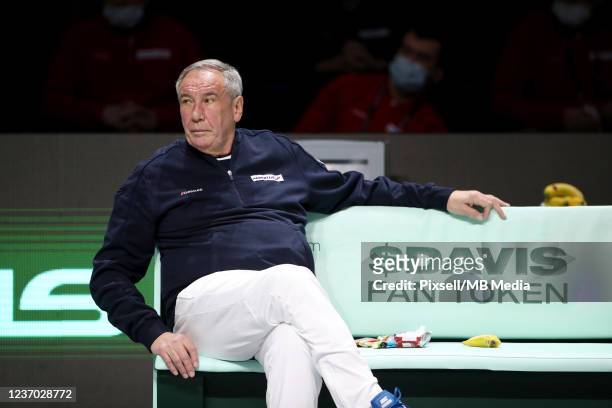 Team captain of Russia Shamil Tarpischev during the Davis Cup Finals 2021 Final match between Russia and Croatia at Madrid Arena on December 5, 2021...