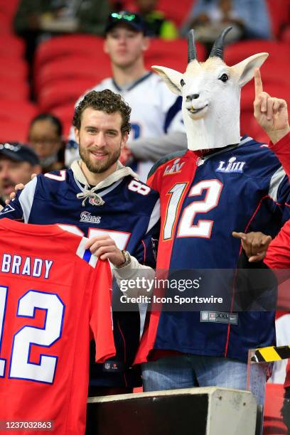 Tampa Bay fans show their support for Tom Brady prior to the Sunday afternoon Week 13 NFL game between the Atlanta Falcons and the Tampa Bay...