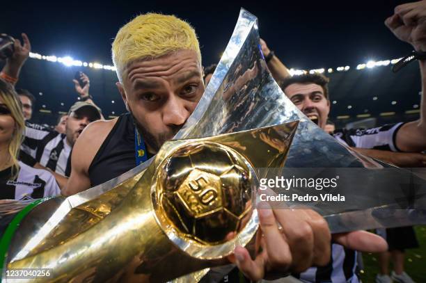 Hulk of Atletico celebrates with the champion tropy after winning the match between Atletico MG and Red Bull Bragantino as part of Brasileirao 2021...