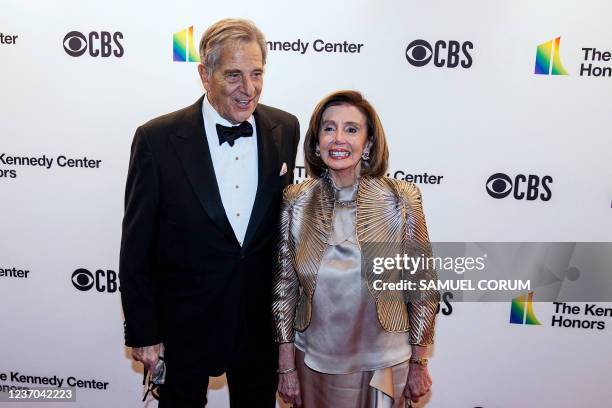 Speaker of the US House of Representatives Nancy Pelosi and husband Paul Pelosi attend the 44th Kennedy Center Honors at the Kennedy Center in...