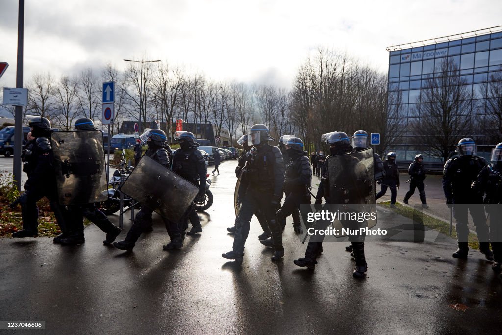 Rally Against The Presidential Candidate Eric Zemmour In Villepinte