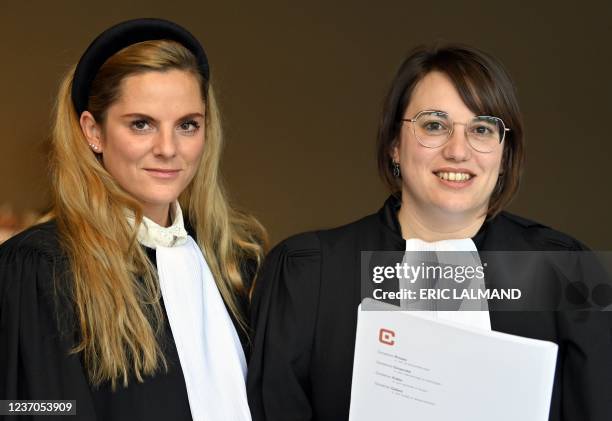 Lawyer Victoria Roddi and Lawyer Angela Piscione representing the civil parties pictured during the jury constitution for the assizes trial of Marc...