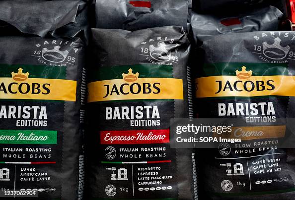 A photo of Coffee Jacobs Barista Editions seen displayed on a store... News  Photo - Getty Images