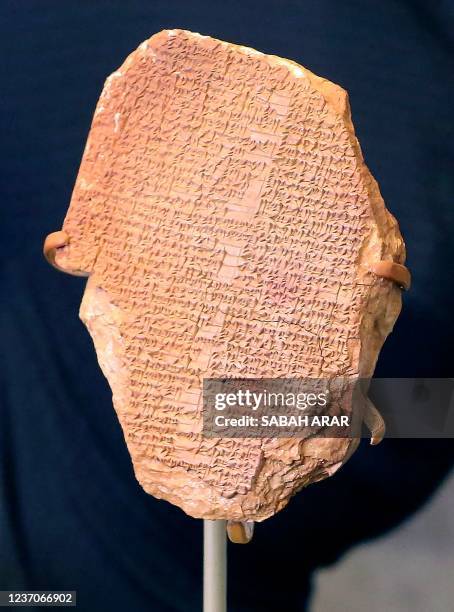 The Gilgamesh Tablet, a 3,500-year-old Mesopotamian cuneiform clay tablet that was believed to be looted from Iraq around 1991 and illegally imported...