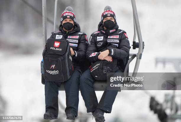 Michal Dolezal during the large hill competition for FIS Ski Jumping World Cup In Wisla, Poland, on December 6, 2021.