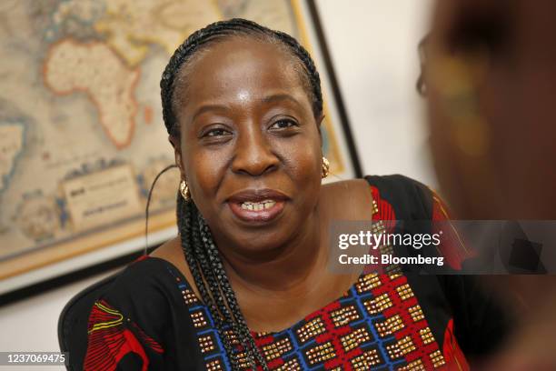 Funke Opeke, founder and chief executive officer of MainOne, during an interview in Lagos, Nigeria, on Tuesday, Feb. 25, 2020. Equinix Inc. Is...