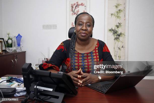 Funke Opeke, founder and chief executive officer of MainOne, following an interview in Lagos, Nigeria, on Tuesday, Feb. 25, 2020. Equinix Inc. Is...