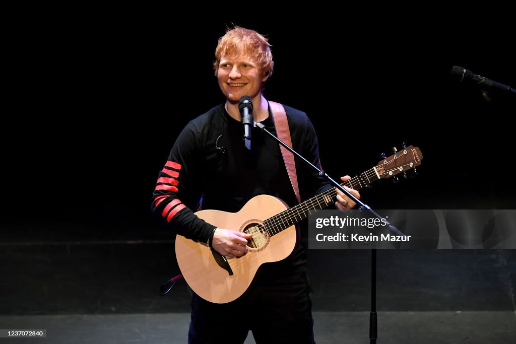 Ed Sheeran Performs Live At The Belasco For SiriusXM And Pandora's Small Stage Series In Los Angeles
