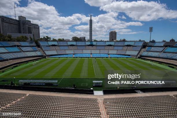 General view of the renovated iconic Centenario stadium -- the site of the first ever World Cup final in 1930 -- in Montevideo, taken on December 7,...