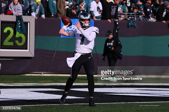 Philadelphia Eagles quarterback Reid Sinnett prior to the National News  Photo - Getty Images