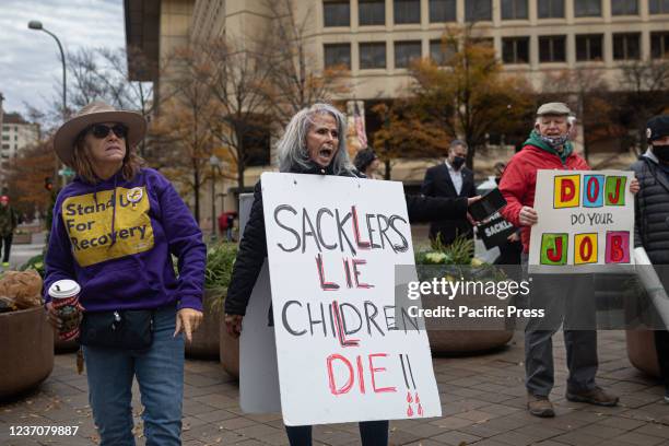 People from across the United States, who lost loved ones due to the opioid epidemic, rallied at the Department of Justice in Washington DC, calling...