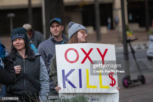 People from across the United States, who lost loved ones due to the opioid epidemic, rallied at the Department of Justice in Washington DC, calling...