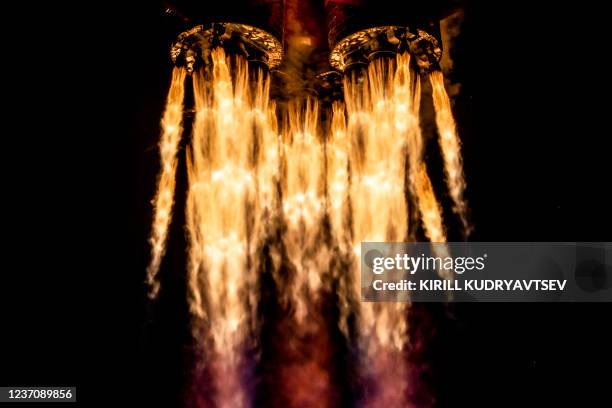 The Soyuz MS-20 spacecraft carrying the crew of Russian cosmonaut Alexander Misurkin, Japanese billionaire Yusaku Maezawa and his production...