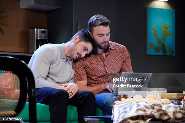 Very Salem Christmas -- Pictured: Zach Tinker as Sonny Kiriakis, Chandler Massey as Will Horton --