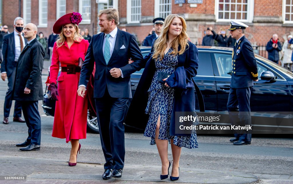 Princess Amalia Of The Netherlands Is Introduced To The Council Of State Plants A Tree With The King And Queen In The Hague