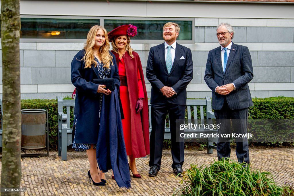 Princess Amalia Of The Netherlands Is Introduced To The Council Of State Plants A Tree With The King And Queen In The Hague