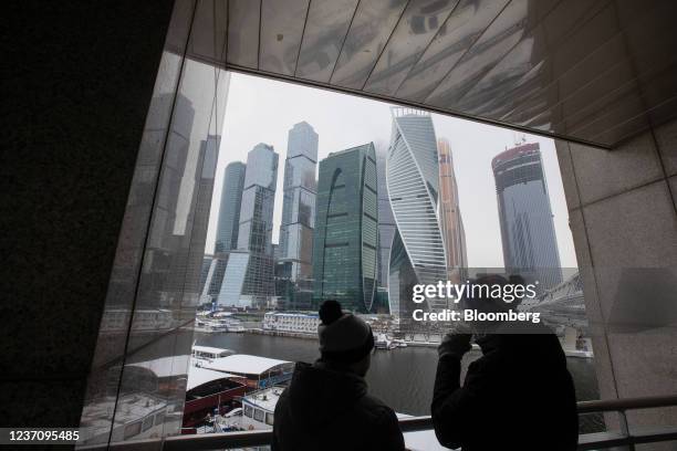 Skyscraper office buildings of the Moscow International Business Center, also known as Moscow City, in Moscow, Russia, on Wednesday, Dec. 8, 2021....