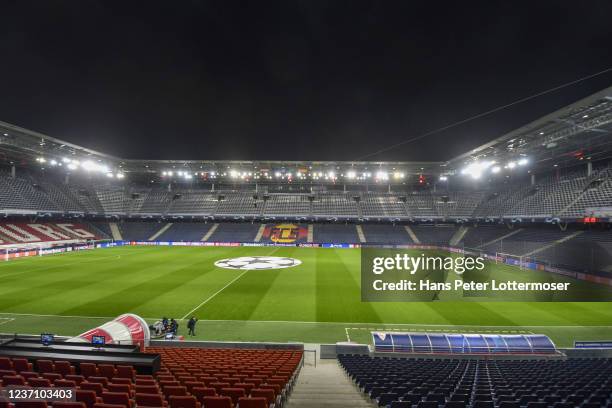 General view of the Stadion during the UEFA Champions League group G match between FC Red Bull Salzburg and Sevilla FC at Red Bull Arena on December...