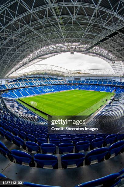 Stadium Estadio Anoeta of Real Sociedad during the PSV press conference and training at the Estadio Anoeta on December 8, 2021 in San Sebastian Spain