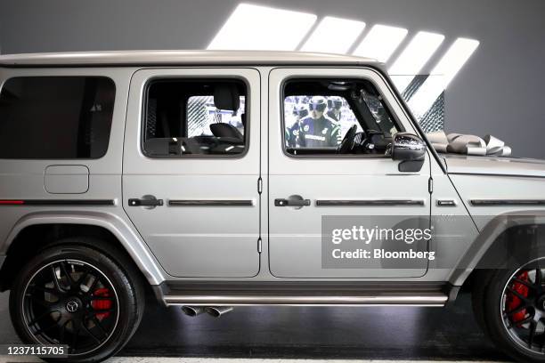 Mercedes-Benz G-Class sports utility vehicle for sale at the Mercedes-Benz of Louisville dealership in Louisville, Kentucky, U.S., on Tuesday, Dec....