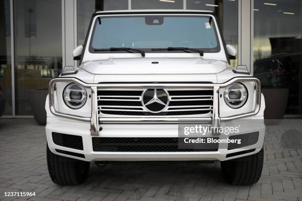 Mercedes-Benz G-Class sports utility vehicle for sale at the Mercedes-Benz of Louisville dealership in Louisville, Kentucky, U.S., on Tuesday, Dec....