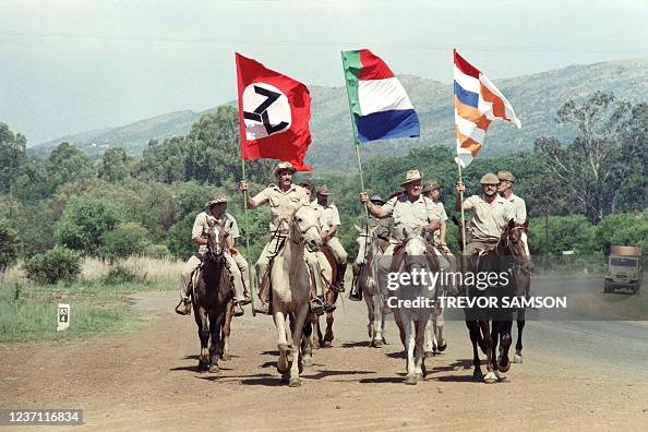 Young Awb Weerstandsbeweging Supporter Holds Flag Editorial Stock Photo -  Stock Image