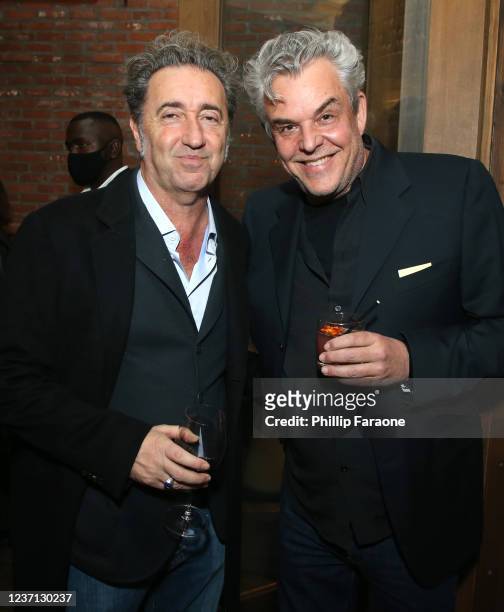 Paolo Sorrentino and Danny Huston attend Netflix's "The Hand of God" Los Angeles tastemaker screening in Los Angeles, California on December 08, 2021.