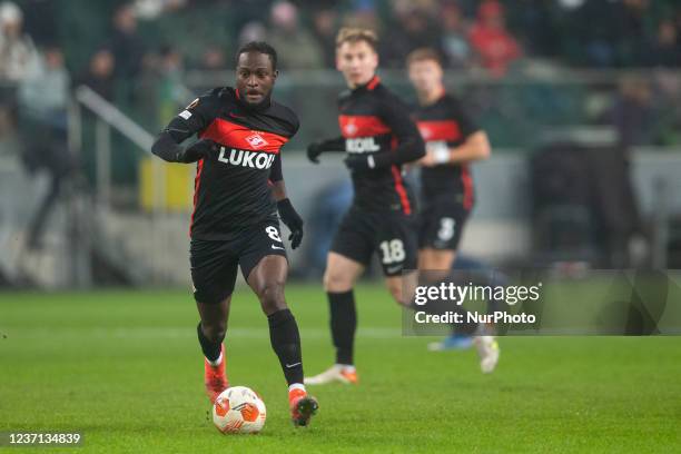 Victor Moses during the UEFA Europa League match between Legia Warsaw v Spartak Moscow in Warsaw, Poland, on December 9, 2021.