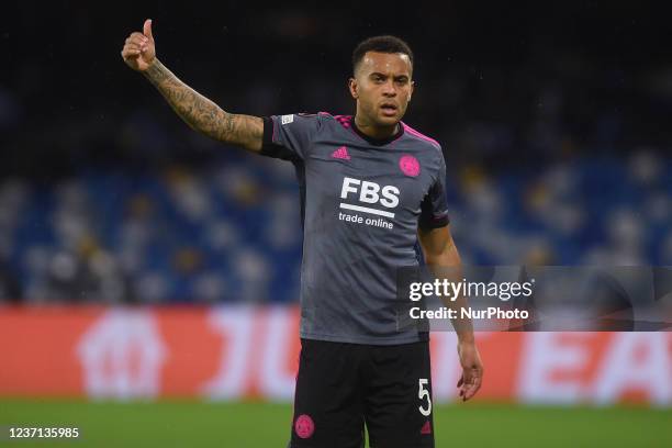 Ryan Bertrand of Leicester City during the UEFA Europa League match between SSC Napoli and Leicester City at Stadio Diego Armando Maradona Naples...