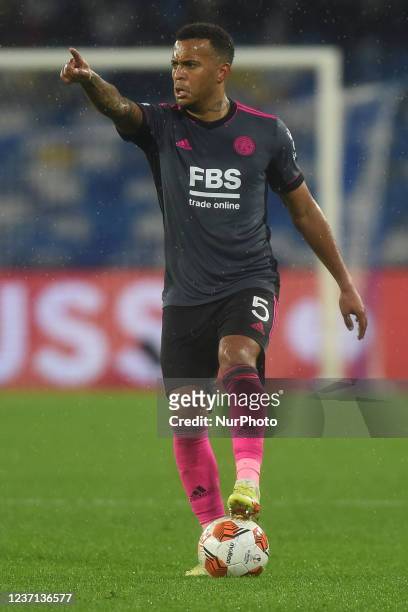 Ryan Bertrand of Leicester City during the UEFA Europa League match between SSC Napoli and Leicester City at Stadio Diego Armando Maradona Naples...