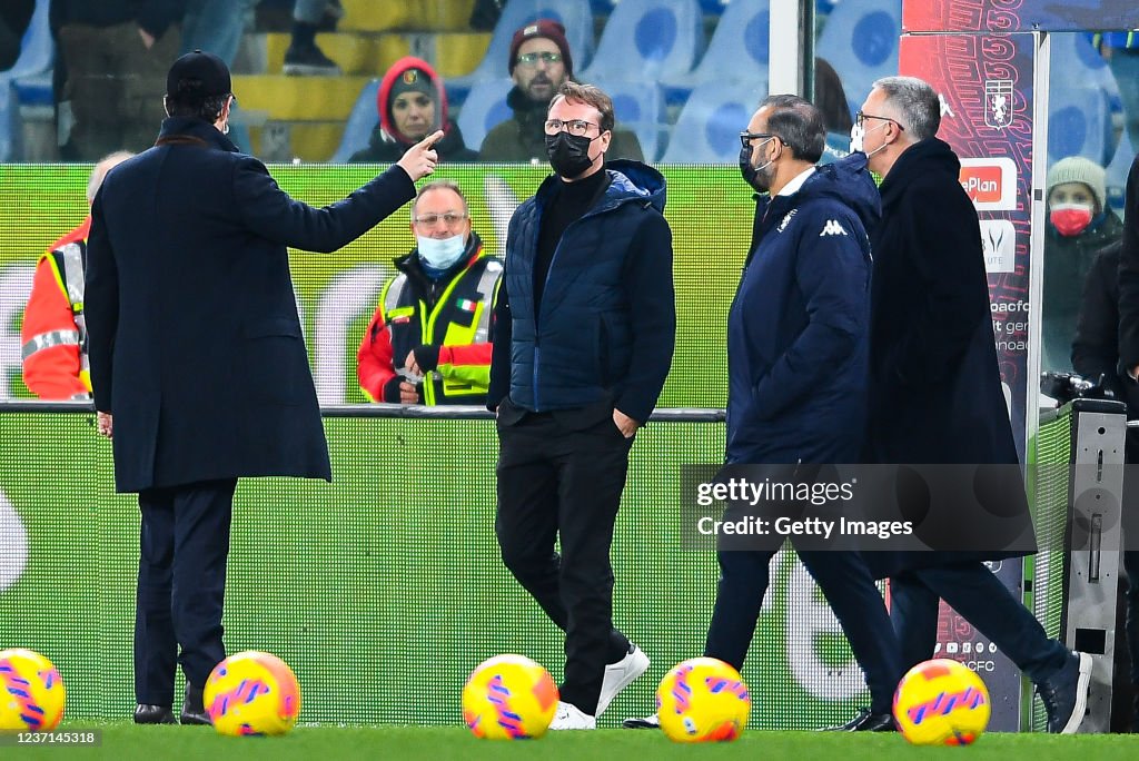 Johannes Spors football general manager of Genoa gets onto the pitch  News Photo - Getty Images