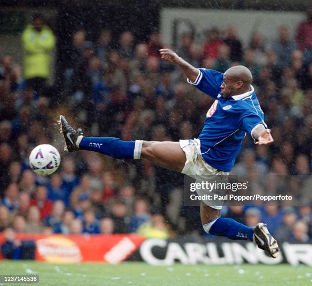 Frank Sinclair of Leicester City in action at Filbert Street in Leicester, England, circa 2000.