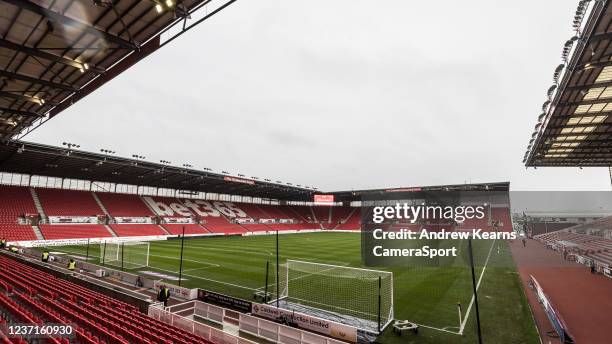 General view of the bet365 stadium during the Sky Bet Championship match between Stoke City and Middlesbrough at Bet365 Stadium on December 11, 2021...