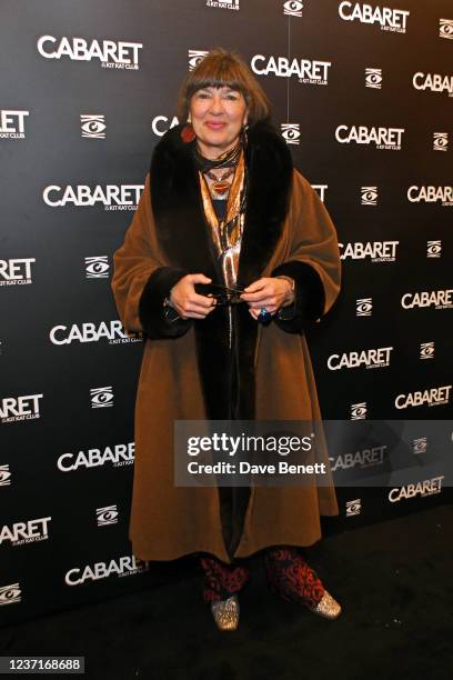 Christiane Amanpour attends the first gala performance of "Cabaret At The Kit Kat Club" on December 11, 2021 in London, England.