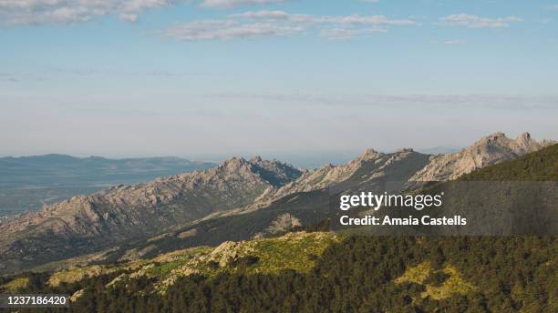 la pedriza - mountain range outline stock pictures, royalty-free photos & images