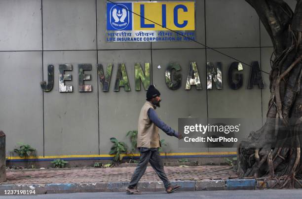 An LIC office building as seen in Kolkata, India on December 12,2021. Reserve Bank of India has approved the largest insurer in India Life Insurance...