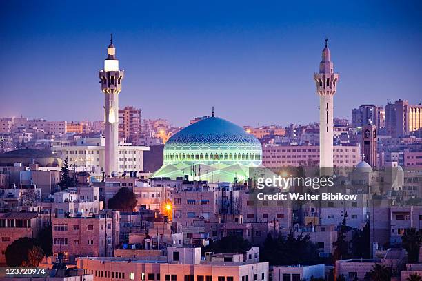 king abdullah mosque - amman stock pictures, royalty-free photos & images
