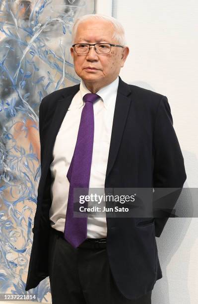 Art Obsession Gallery President Hirokazu Degawa attends the press preview of Marie Rauzy's 'Unpredictable Painter/Endless Transformation' exhibition...