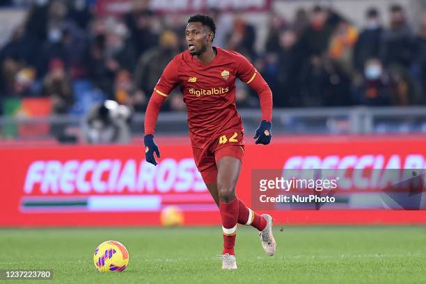 Amadou Diawara of AS Roma during the Serie A match between AS Roma and Spezia Calcio at Stadio Olimpico, Rome, Italy on 13 December 2021.