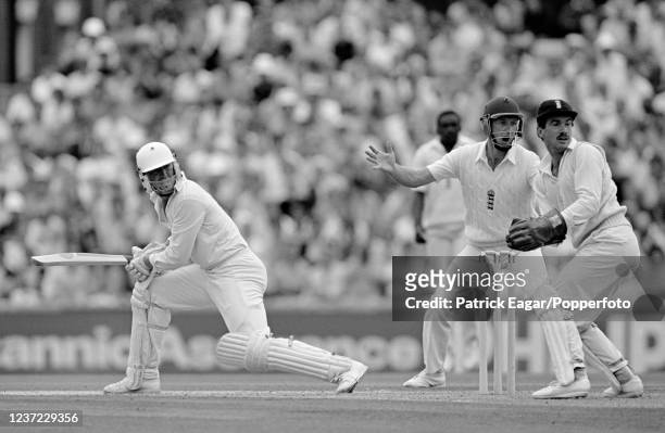 John Wright of New Zealand batting during his innings of 119 in the 3rd Test match between England and New Zealand at The Oval, London, 22nd August...