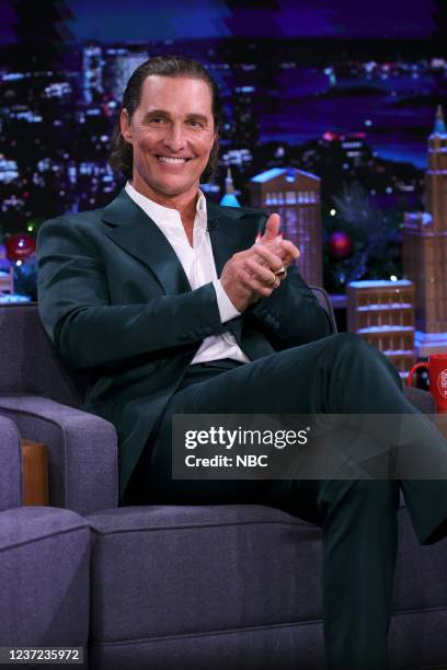 Episode 1571 -- Pictured: Actor Matthew McConaughey during an interview on Tuesday, December 14, 2021 --