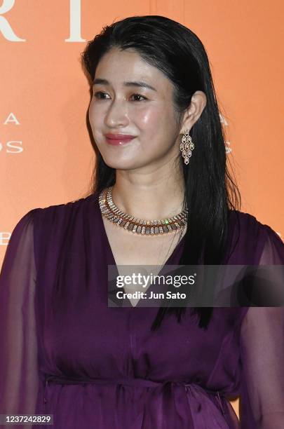 Actress Koyuki arrives at the photocall for the BVLGARI AVRORA AWARDS 2021 on December 15, 2021 in Urayasu, Japan.