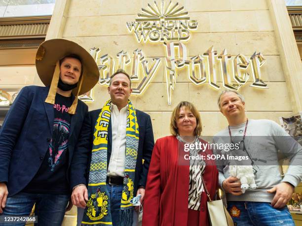 The Megalicense Managing Director Zakhar Nazarenko , Megalicense CEO Frederico Gatti and LLC Mir Magii CEO Nadezhda Zhurina are seen at the Harry...