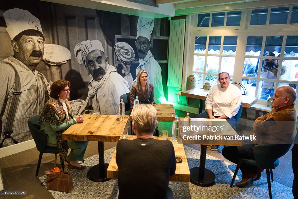 Queen Maxima Visits Cafes In Geertruidenberg