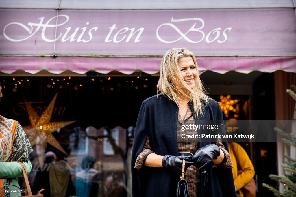 Queen Maxima Visits Cafes In Geertruidenberg